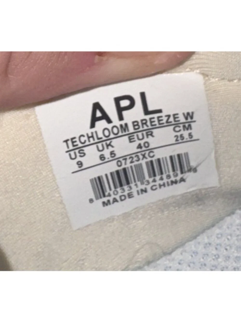 APL Women's Cream Knit Athletic Sneakers